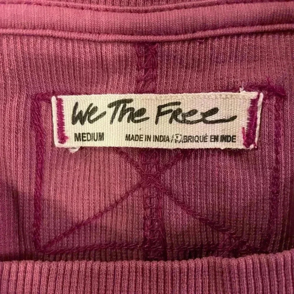 Free People women’s Daisy Chain cuffed tee size M - Picture 3 of 4